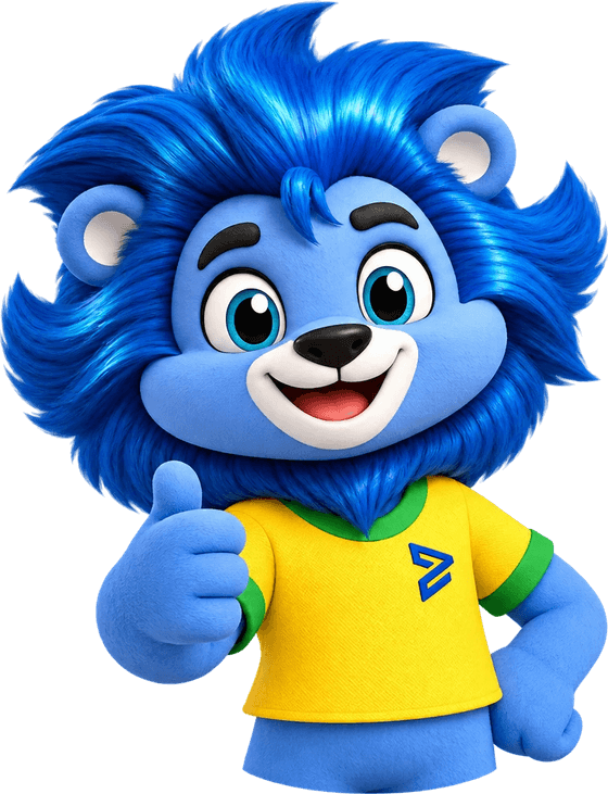 Mascote do Velotax fazendo sinal de positivo