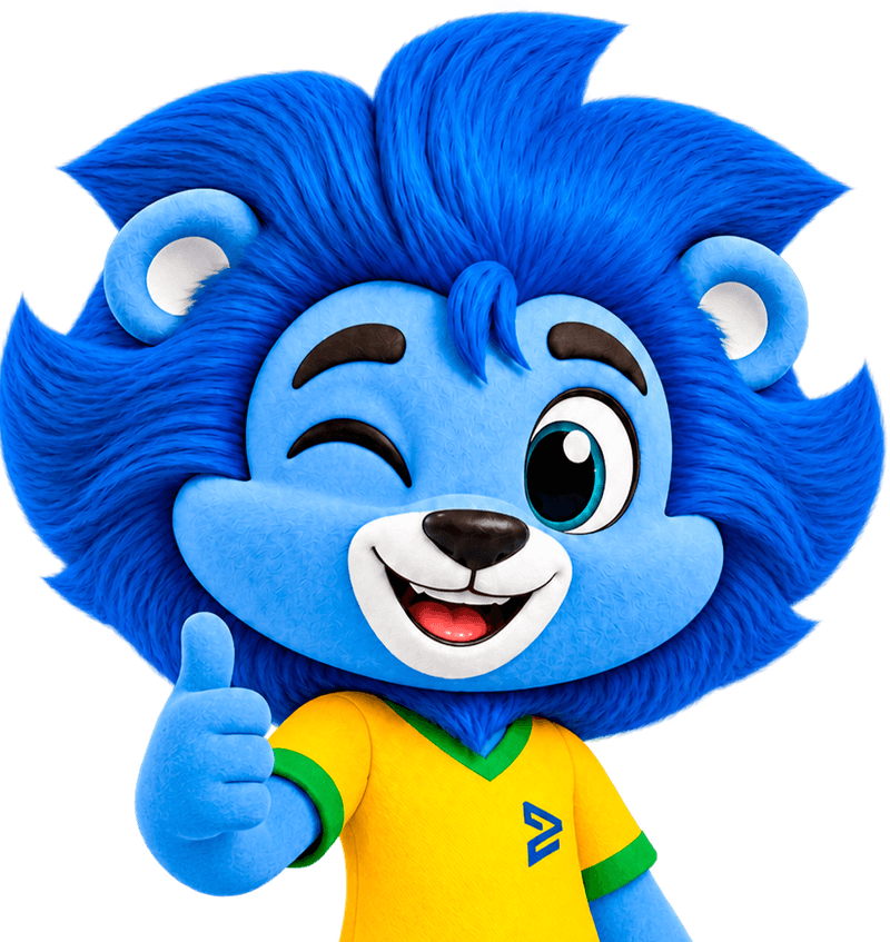 Mascote do Velotax fazendo sinal de positivo