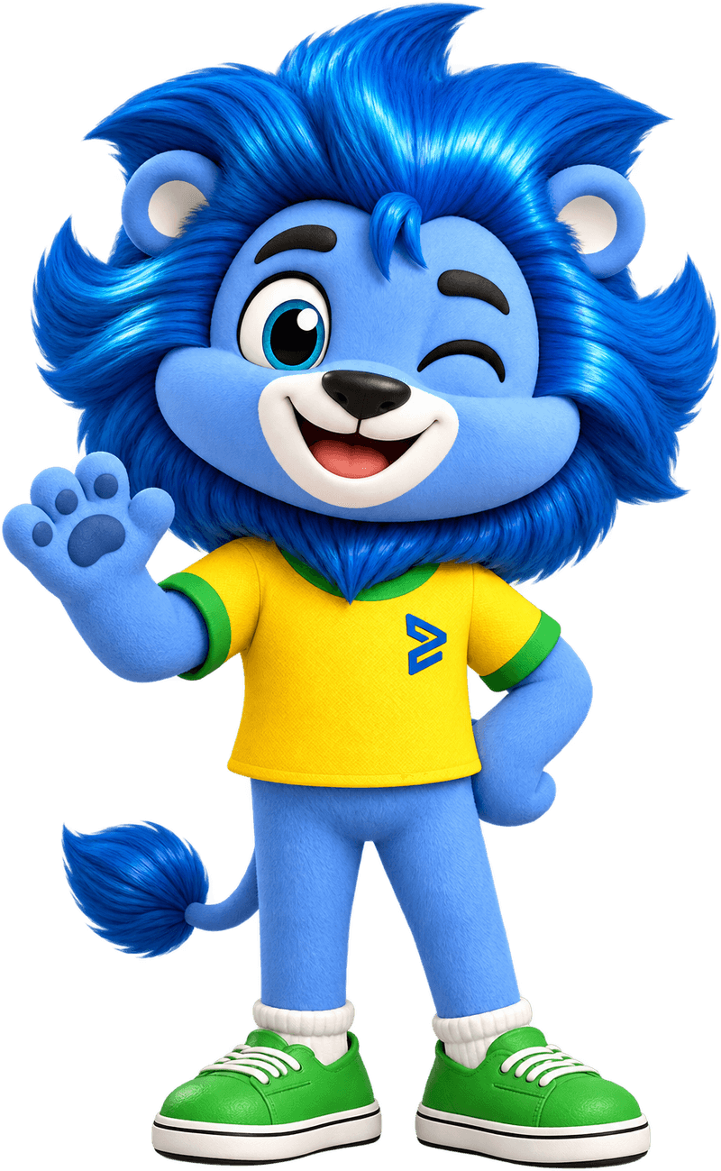 Mascote do Velotax acenando